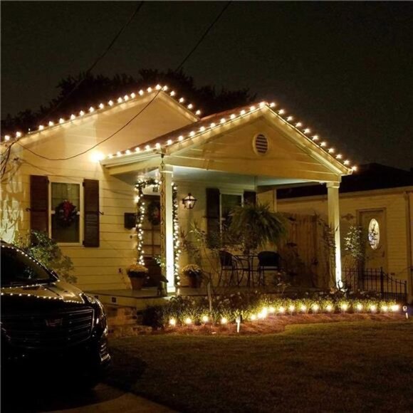 100 Pack Original Shingle Tab Light Clips for C7 C9 Christmas Lights - Picture 3 of 5